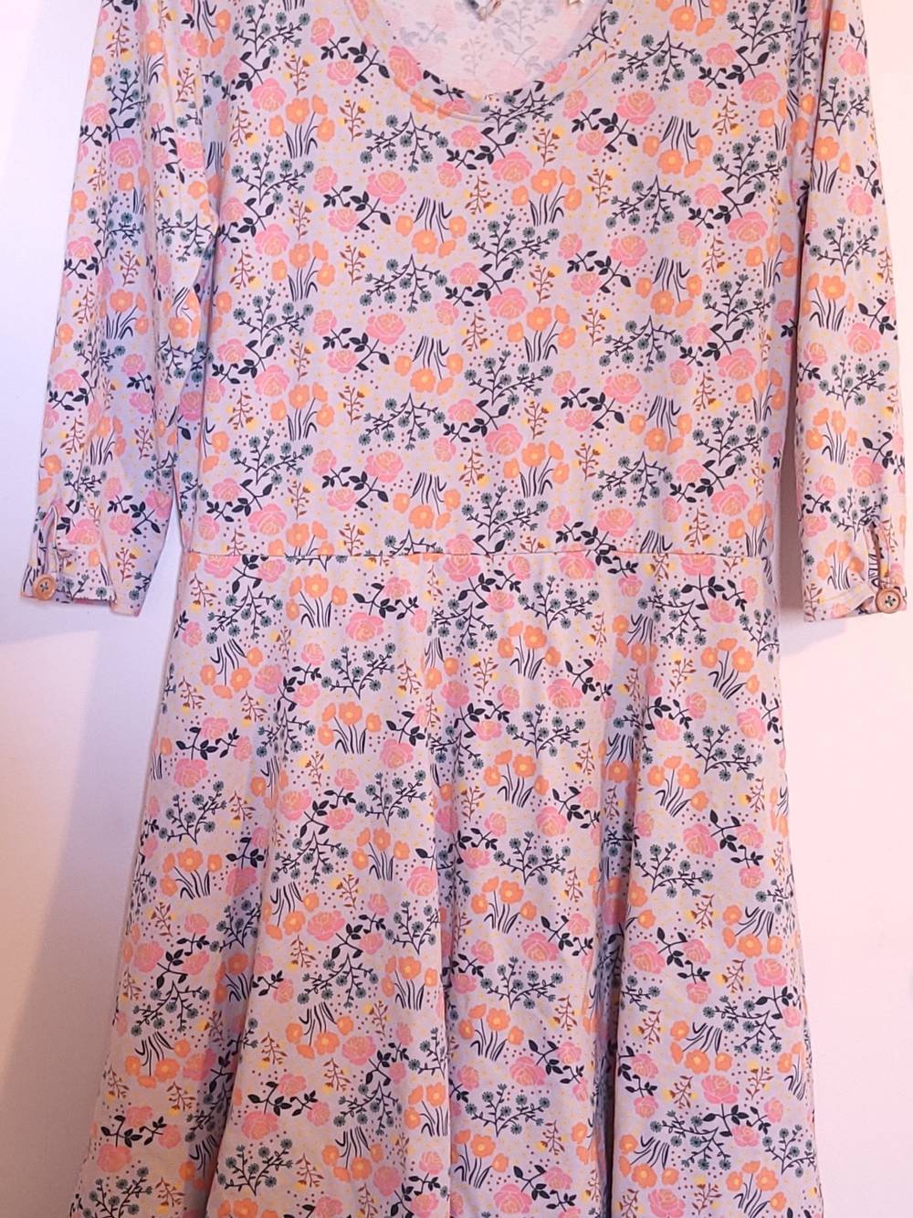 Matilda Jane Joanna Gaines Down On The Farm Floral Dress Ruffle Layers Sz Large